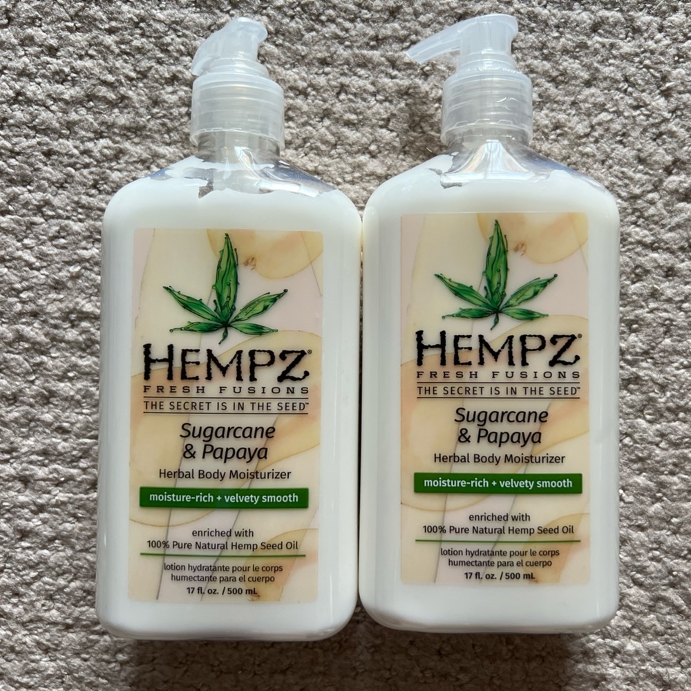 Hempz Sugarcane & Papaya Lotion Duo Unopened